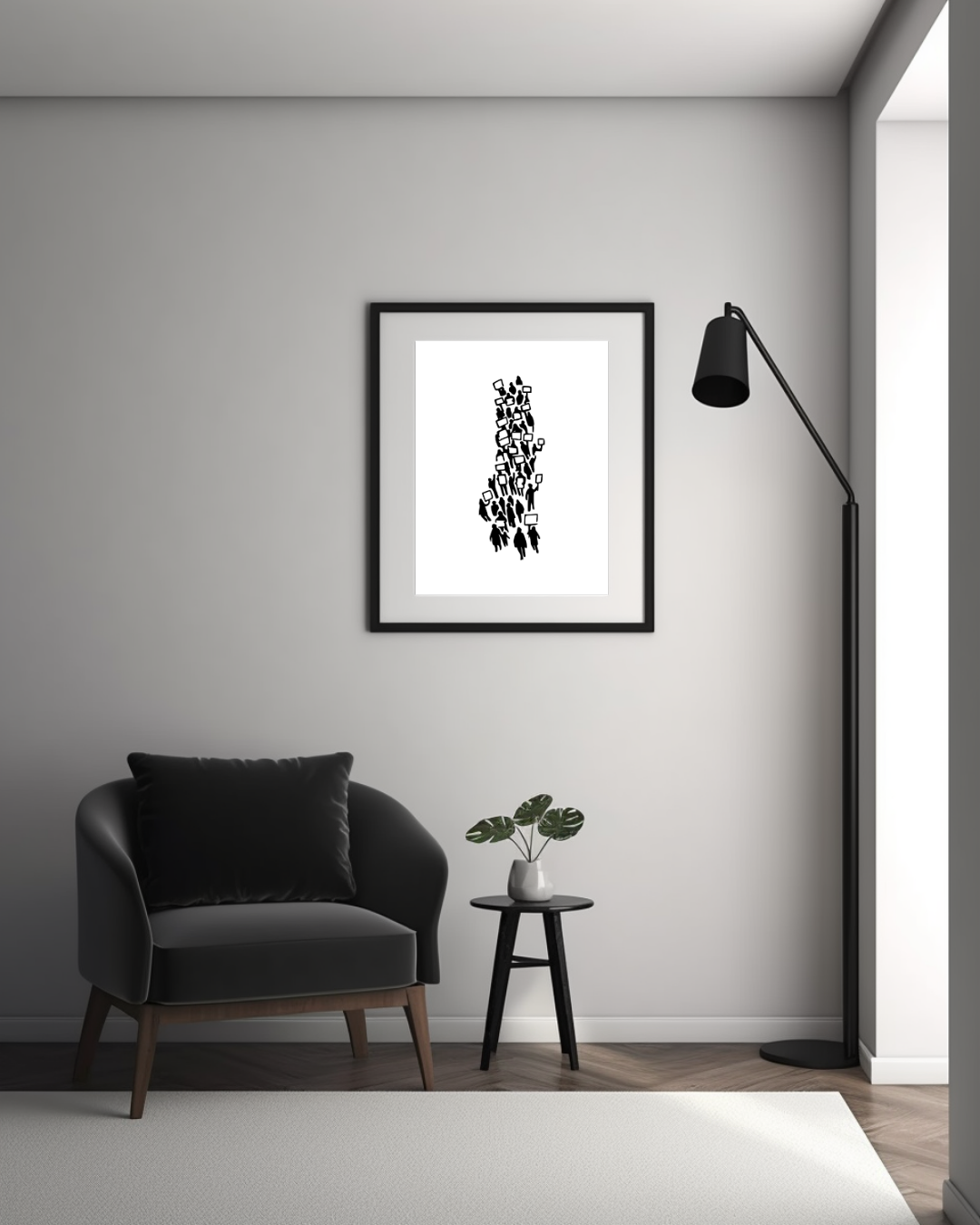 Minimalist Protest Silhouetten