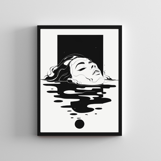 Silhouet van een Vrouw in Water