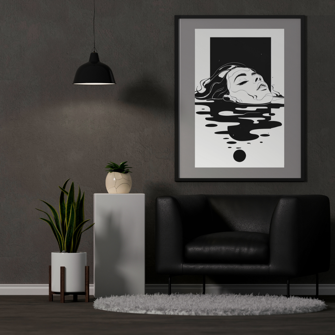Silhouet van een Vrouw in Water
