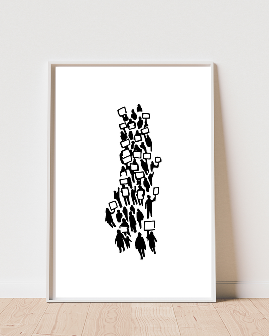 Minimalist Protest Silhouetten