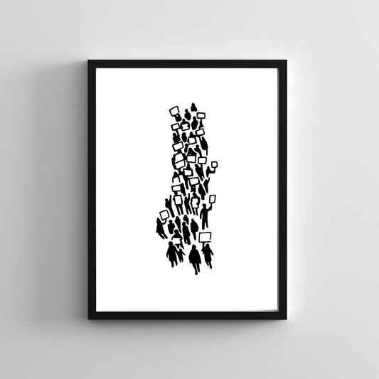 Minimalist Protest Silhouetten
