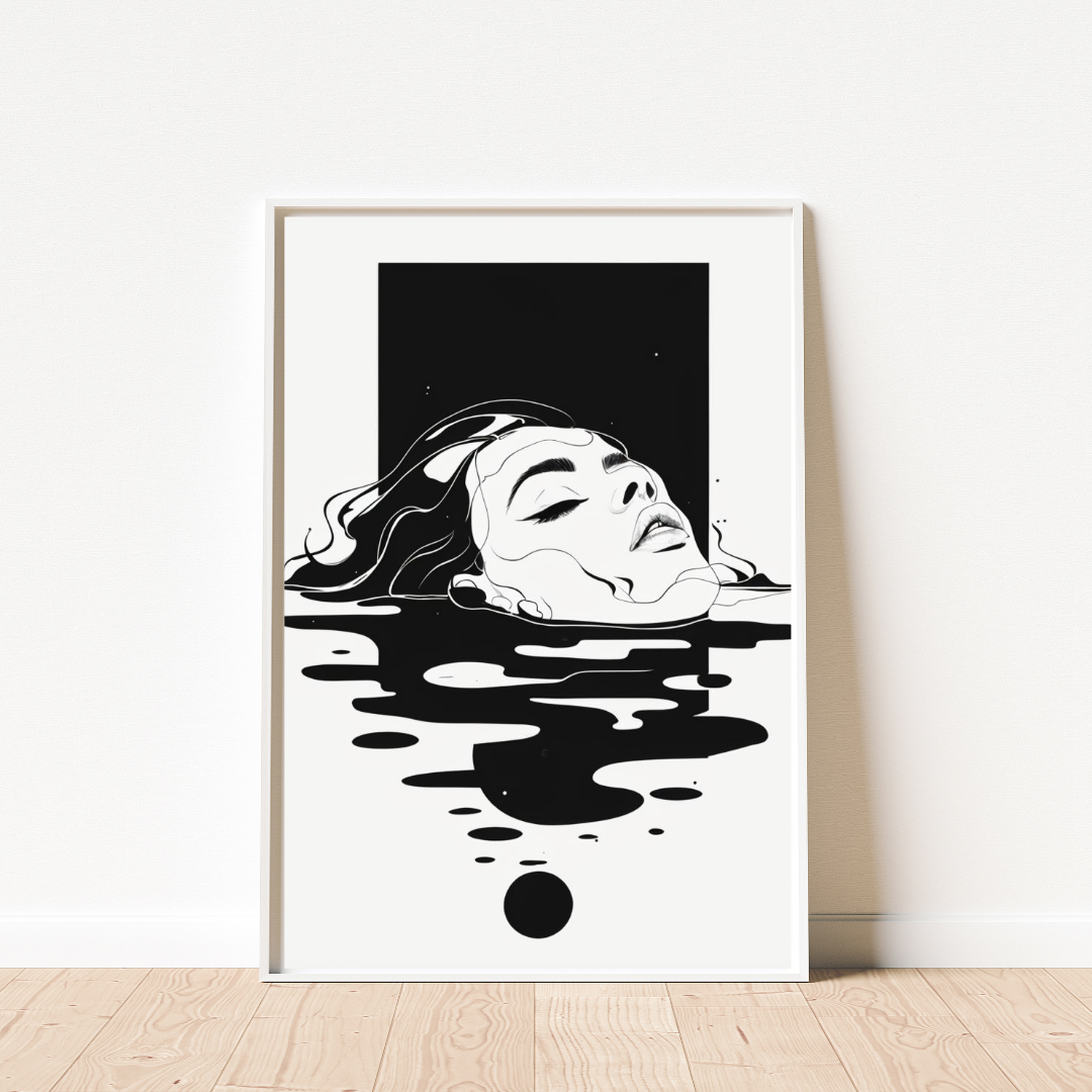 Silhouet van een Vrouw in Water